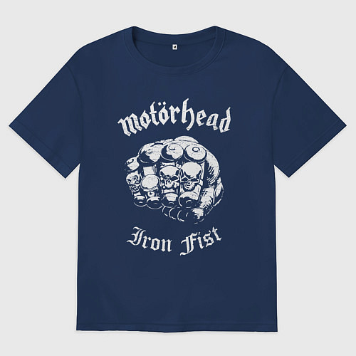 Мужская футболка оверсайз Motorhead - iron fist / Тёмно-синий – фото 1