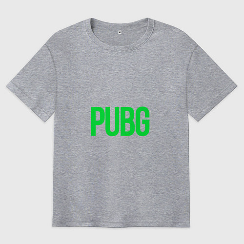 Мужская футболка оверсайз Надпись PUBG / Меланж – фото 1
