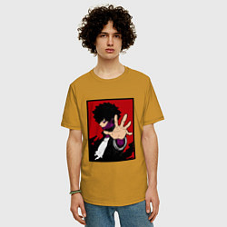 Футболка оверсайз мужская Моя геройская академия Dabi, цвет: горчичный — фото 2