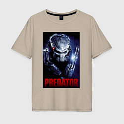 Мужская футболка оверсайз Predator in the helmet