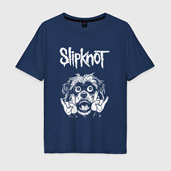 Мужская футболка оверсайз Slipknot rock dog