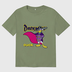 Мужская футболка оверсайз Чёрный плащ - Кряк Лапчатый