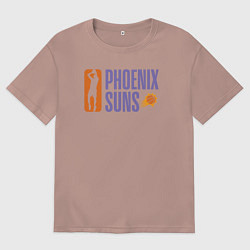 Футболка оверсайз мужская Phoenix Suns play, цвет: пыльно-розовый