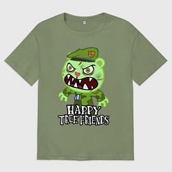 Футболка оверсайз мужская Angry - Flippy, цвет: авокадо