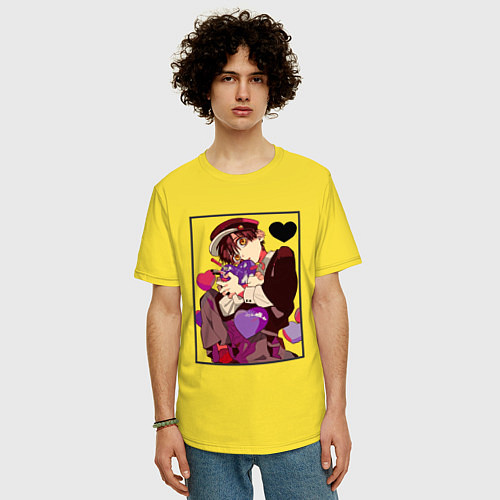 Мужская футболка оверсайз Туалетный мальчик Ханако / Желтый – фото 3