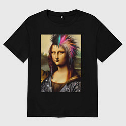Мужская футболка оверсайз Mona Lisa - punks not dead