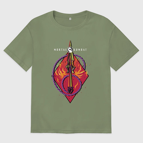 Мужская футболка оверсайз Mortal Kombat game / Авокадо – фото 1