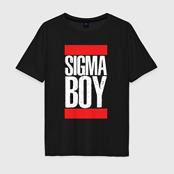Футболка оверсайз мужская Sigma boy, цвет: черный