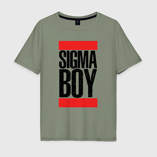 Мужская футболка оверсайз Sigma boy / Авокадо – фото 1