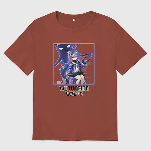 Мужская футболка оверсайз Роча / Кирпичный – фото 1