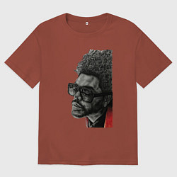 Мужская футболка оверсайз Blinding lights the weeknd