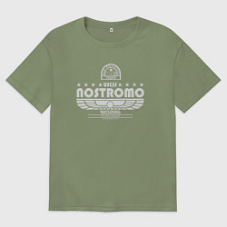 Футболка оверсайз мужская USCSS The Nostromo серый, цвет: авокадо