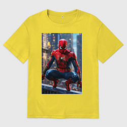 Мужская футболка оверсайз Человек-паук на страже