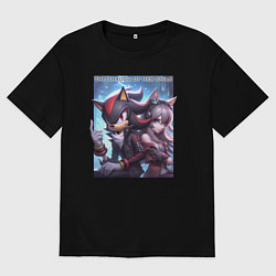 Футболка оверсайз мужская Shadow and Maria - ai art, цвет: черный