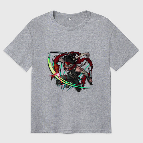 Мужская футболка оверсайз Моя геройская академия Акагуро Чизоме Пятно / Меланж – фото 1