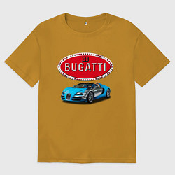 Футболка оверсайз мужская Bugatti - motorsport, цвет: горчичный