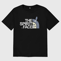 Футболка оверсайз мужская Tororo - the spirit face, цвет: черный
