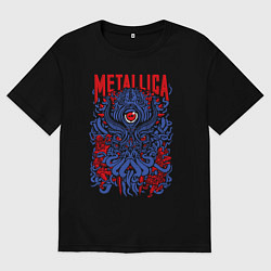 Футболка оверсайз мужская Metallica: octopus, цвет: черный