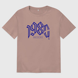 Мужская футболка оверсайз Восьмидесятые: рождённый быть диким