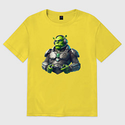 Футболка оверсайз мужская G2 esports team - cyber Shrek, цвет: желтый