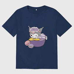 Мужская футболка оверсайз Куроми с макарунами