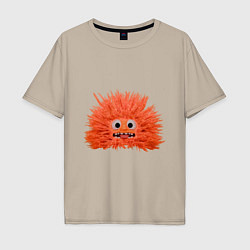 Мужская футболка оверсайз Fluffy monster orange