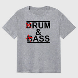 Футболка оверсайз мужская Drum and bass color, цвет: меланж