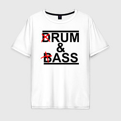 Футболка оверсайз мужская Drum and bass color, цвет: белый