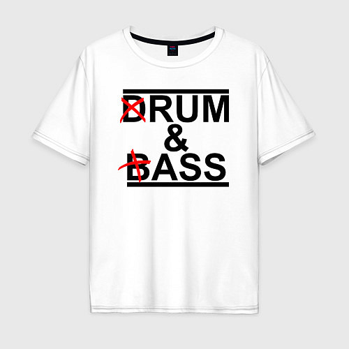Мужская футболка оверсайз Drum and bass color / Белый – фото 1