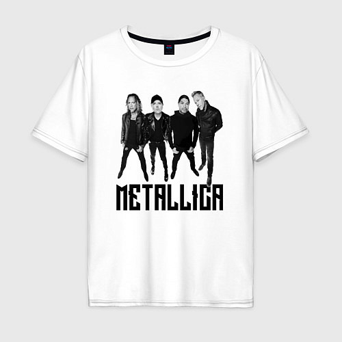 Мужская футболка оверсайз Metallica - cool guys / Белый – фото 1