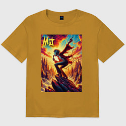 Мужская футболка оверсайз Mick Jagger -mountain fantasy