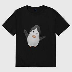 Мужская футболка оверсайз Cartoon penguin