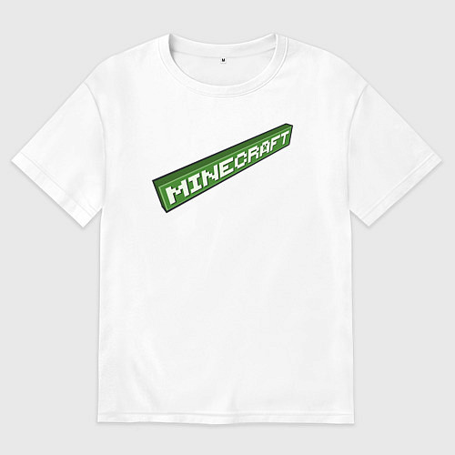 Мужская футболка оверсайз Minecraft игра / Белый – фото 1