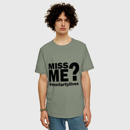 Мужская футболка оверсайз Miss me? Moriarty / Авокадо – фото 3