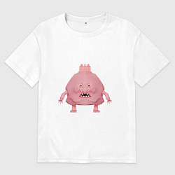 Мужская футболка оверсайз Розовый монстр