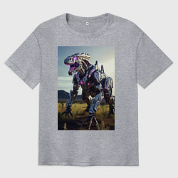 Мужская футболка оверсайз Робот в стиле Horizon