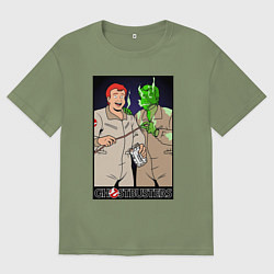 Мужская футболка оверсайз Ghostbusters - Ray and his clone ghost