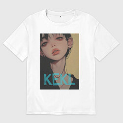 Мужская футболка оверсайз Mood girl kekl