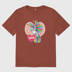 Мужская футболка оверсайз Color bird