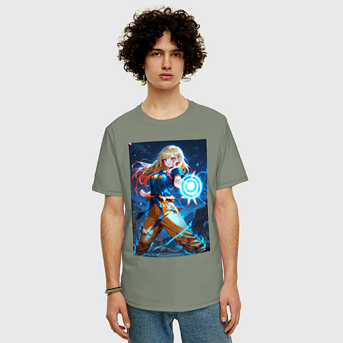 Мужская футболка оверсайз Марин Китагава косплей Dragon Ball / Авокадо – фото 3