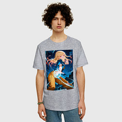 Футболка оверсайз мужская Марин Китагава косплей Dragon Ball, цвет: меланж — фото 2