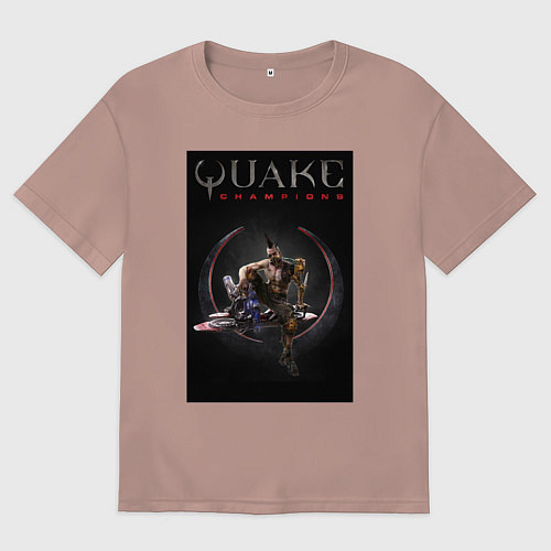 Мужская футболка оверсайз Quake champions Anarki / Пыльно-розовый – фото 1