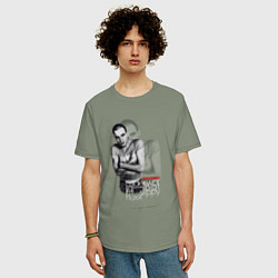 Футболка оверсайз мужская Underworld - trainspotting born slippy, цвет: авокадо — фото 2