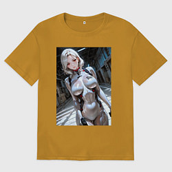 Мужская футболка оверсайз Девушка-наемница