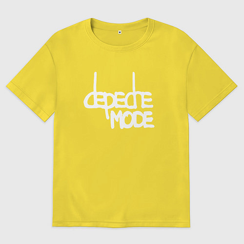Мужская футболка оверсайз Depeche Mode - exciter logo / Желтый – фото 1