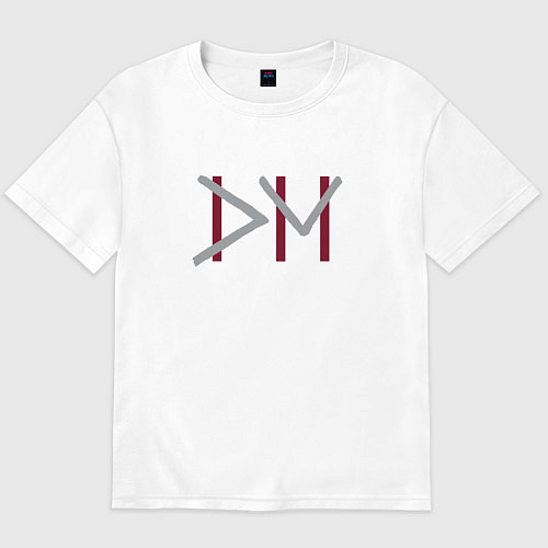 Мужская футболка оверсайз Depeche Mode - videos logo / Белый – фото 1