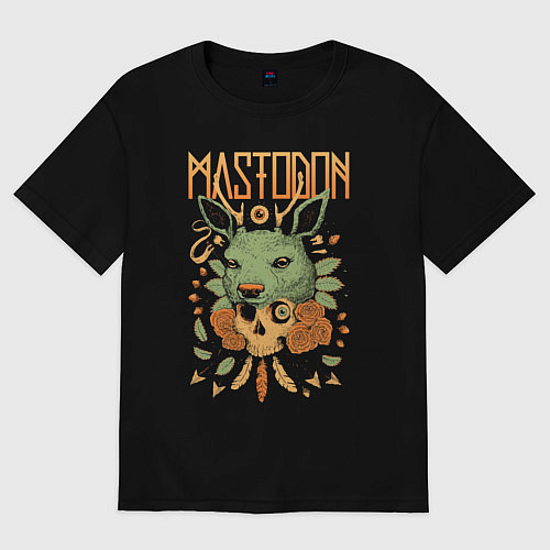 Мужская футболка оверсайз Mastodon - Skull / Черный – фото 1