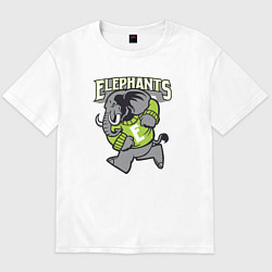 Мужская футболка оверсайз Elephants run