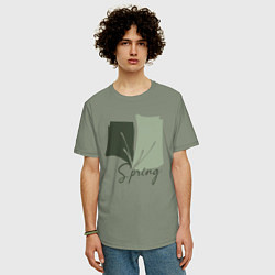 Футболка оверсайз мужская Spring, цвет: авокадо — фото 2