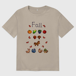 Мужская футболка оверсайз Stardew Valley fall